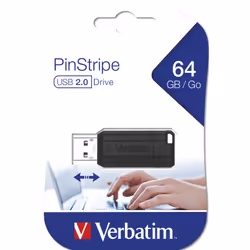 Verbatim Micro-clé USBPinStripe de 64 Go - noire - Vue supplémentaire 5