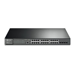 TP-Link T2600G-28MPS (TL-SG3424P) Géré L2 Gigabit Ethernet (10/100/1000) Connexion Ethernet, supportant l'alimentation via ce port (PoE) 1U Noir