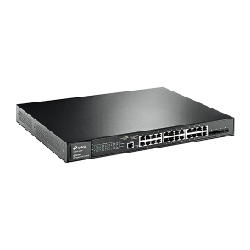TP-Link T2600G-28MPS (TL-SG3424P) Géré L2 Gigabit Ethernet (10/100/1000) Connexion Ethernet, supportant l'alimentation via ce port (PoE) 1U Noir