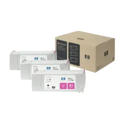 HP 81 3-pack 680-ml Magenta DesignJet Dye Ink Cartridges cartouche d'encre 3 pièce(s) Original