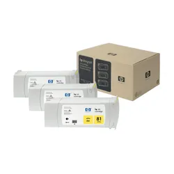 HP 81 3-pack 680-ml Yellow DesignJet Dye Ink Cartridges cartouche d'encre 3 pièce(s) Original Jaune