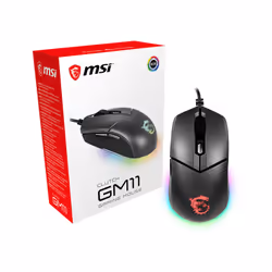 MSI Clutch GM11, Gauche, Optique, USB Type-A, 5000 DPI, Noir