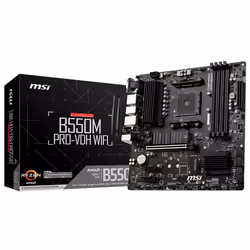MSI B550M PRO-VDH WIFI, AMD, Emplacement AM4, AMD Ryzen™ 3 de 3e génération, AMD Ryzen 5 de 3e génération, AMD Ryzen™ 7 de 3e ...