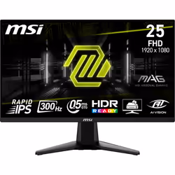 MSI MAG 255XF, 62,2 cm (24.5"), 1920 x 1080 pixels, Full HD, 0,5 ms, Noir