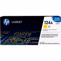 HP 124A toner LaserJet jaune authentique, 2000 pages, Jaune, 1 pièce(s)