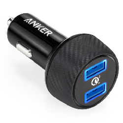 Anker PowerDrive Speed Téléphone portable, Smartphone, Tablette Noir Allume-cigare Extérieure