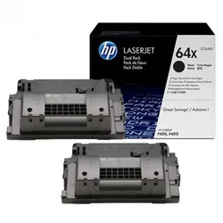 HP 64X pack de 2 toners LaserJet noir haute capacité authentiques (CC364XD)