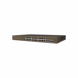 Tenda TEG3328F commutateur réseau Géré L2 Gigabit Ethernet (10/100/1000) 1U Marron - Vue supplémentaire 2