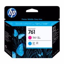 HP 761 tête d'impression DesignJet magenta/cyan, HP DesignJet T7100 Printer, Jet d'encre, Cyan, Magenta, CH646A, Singapour, 2 ...