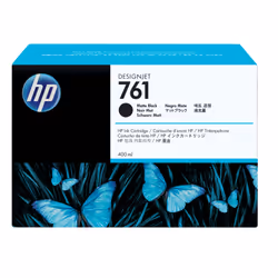 HP 761 cartouche d'encre DesignJet noir mat, 400 ml, Encre à pigments, Encre à pigments, 400 ml, 1 pièce(s)