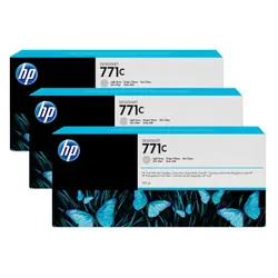 HP 771C pack de 3 cartouches d'encre DesignJet gris clair, 775 ml (B6Y38A)