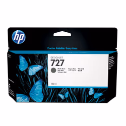 HP 727 cartouche d'encre DesignJet noire mate, 130 ml, Encre à pigments, Encre à pigments, 1 pièce(s)