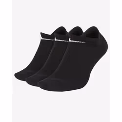 Nike Training No-Show, Chaussettes avec talon, Noir, Adulte, Unisexe, EUE, White