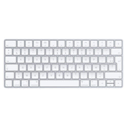 Apple MLA22 clavier Bluetooth Français Argent, Blanc
