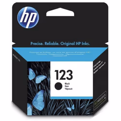 Cartouche Jet d'Encre Original HP 123 - Technologie d'impression: Jet d'Encre - Nombre Total de Pages(Noir&Blanc): 120 pages - Goutte d'encre: 22 pl - Types d'encre: À base de pigment - Compatibles avec les imprimantes HP: DeskJet 2130 (K7N77C)