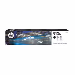 HP 913A Cartouche d’encre noire PageWide authentique, Rendement standard, Encre à pigments, 64 ml, 3500 pages, 1 pièce(s)