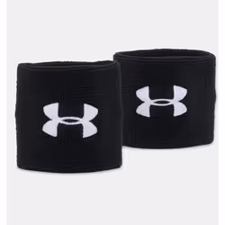 Under Armour UA 3", Poignet en tissu éponge, Noir, Polyester, Caoutchouc, Image, 7,62 cm (3")