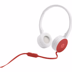 HP 2800 Casque Avec fil Arceau Appels/Musique Rouge, Blanc