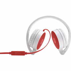 HP 2800 Casque Avec fil Arceau Appels/Musique Rouge, Blanc
