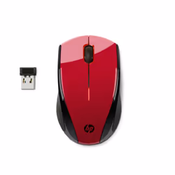 HP Souris sans fil X3000 rouge vif, Ambidextre, Optique, RF sans fil, 1200 DPI, Rouge