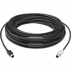 Logitech GROUP 15m Extender Cable, 15 m, 6-p Mini-DIN, 6-p Mini-DIN, Mâle, Mâle, Noir