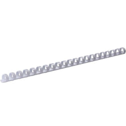 100 Reliures Spirale Plastique 14mm Blanc