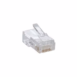 Lot de 100 connecteurs modulaires RJ-45 Cat6 FTP - Accepte le câble rond - Pour les applications sur paires torsadées non bli ...