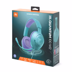 JBL Quantum 100M2 Casque Avec fil Arceau Jouer Cyan - Vue supplémentaire 7