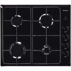 Plaques de Cuisson Encastrables Gaz Brandt 60cm Noir BPE6400B