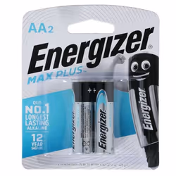 2 Piles ENERGIZER MAX PLUS X91BP2 AA