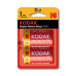 2 Piles KODAK Super Heavy Duty Zinc D 1.5v