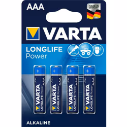 Varta -4903/4B, Batterie à usage unique, AAA, Alcaline, 1,5 V, 4 pièce(s), Bleu, Argent