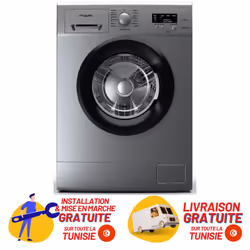 Lave linge Frontale ALVA - Capacité : 7 Kg - Vitesse d'essorage: 1000 tr/min -  Classe énergétique: 2 – Niveau Sonore : 77 dB ...