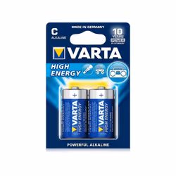 2x Piles High Energy LR14 BP2 - Format de piles C - Pile Alcaline Dioxyde de manganèse (Zn/MnO2) - Tension 1.5 V - Hauteur 50 ...