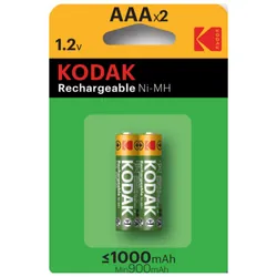 2x Piles KODAK Rechargeable 1000mAh (887930954029)