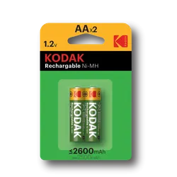 2x Piles KODAK Rechargeable 2600 mAh (887930955088)