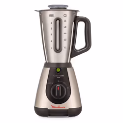 Moulinex LM320A10, Mélangeur de table, 2 L, Fonction d'impulsion, Pileur de glace, 550 W, Acier inoxydable