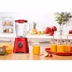 Moulinex LM420510 blender 2 L Mélangeur de table 550 W Rouge, Transparent - Vue supplémentaire 5