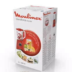 Moulinex LM420510 blender 2 L Mélangeur de table 550 W Rouge, Transparent - Vue supplémentaire 8