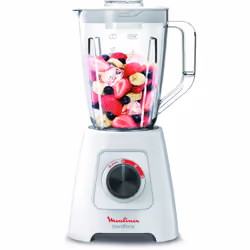 Moulinex LM420110, Mélangeur de table, 2 L, Pileur de glace, 600 W, Blanc