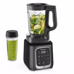 Moulinex InfinyMix+, Mélangeur de table, Fonction d'impulsion, Pileur de glace, 1600 W, Argent