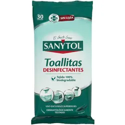 Sanytol - Lingettes dsinfectantes Toutes surfaces 24 + 6 uds libres