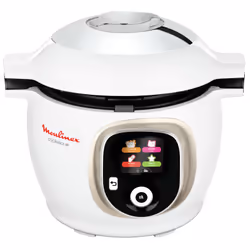 Moulinex Cookeo + CE851A, 6 L, 1600 W, 6 personne(s), 0,7 bar, Chine, Argent, Blanc