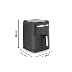 Moulinex Easy Fry & Grill XXL EZ801810 Friteuse Sans Huile Double 6,5 L Autonome Noir, Acier inoxydable