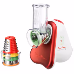 Moulinex Fresh Express + Râpe électrique et spiraliseur Rouge, Blanc - Vue supplémentaire 2