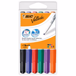 BIC Velleda 1741 marqueur 6 pièce(s) Pointe ogive Noir, Bleu, Vert, Orange, Violet, Rouge - Vue supplémentaire 2