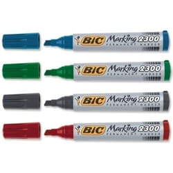 Pochette 4 Marqueur permanent BIC 2300 -(3086120123048)