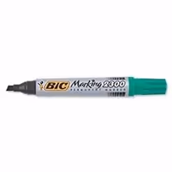 Marqueur permanent BIC 2300 - Vert -- Marqueur permanent à base d'alcool - Pointe biseau, largeur de trait 3,1 - 5,3 mm - Fa ...