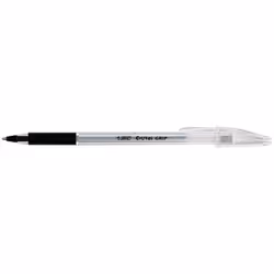 20x Stylos à bille BIC Cristal Grip - Couleur Noir - Pointe de 1.0 mm - Stylo-bille pointe moyenne - Grip matelassé confortab ...