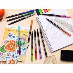 BIC 942082 stylo-feutre Fin Noir, Bleu, Vert, Rouge - Vue supplémentaire 5